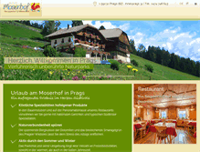 Tablet Screenshot of moserhof-prags.com